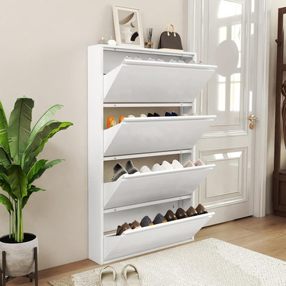 LUCYPAL Modern Metal Shoe Organizer - Wall-Mounted