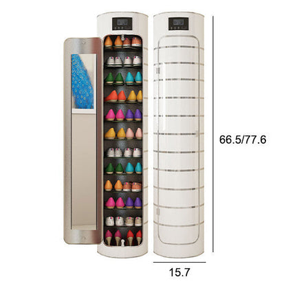 👟✨ Rotating Shoe Cabinet with Mirror & Deodorizer – Large-Capacity & Hygienic!
