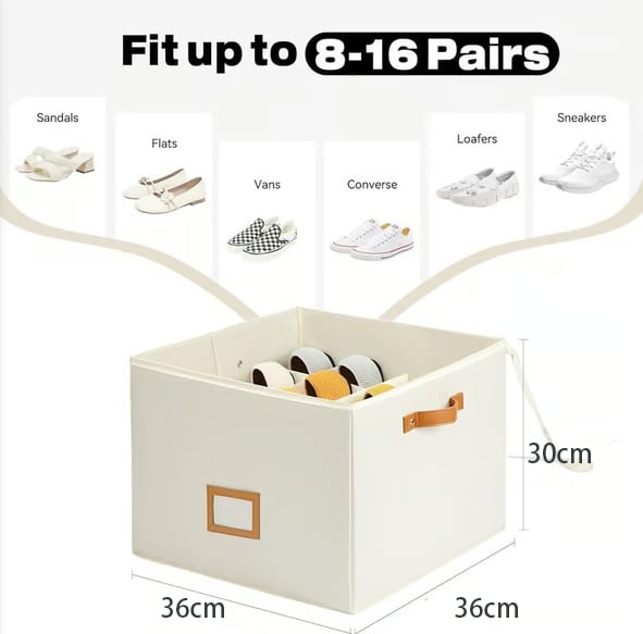 Fabric Shoe Organizer Storage Box