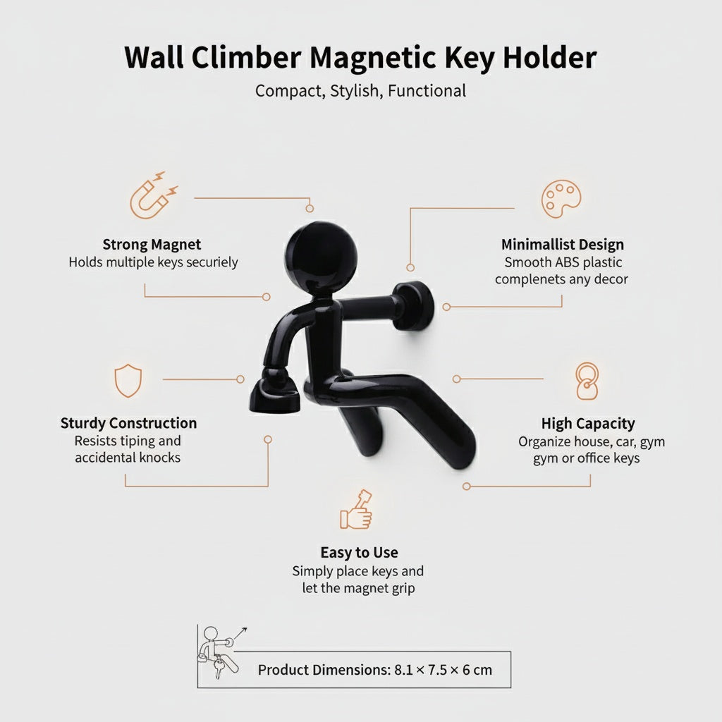 Wall Climber Magnetic Key Holder